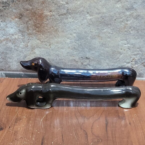 Vintage Anthropomorphic Long Dachshund Dog Wiener Dog Salt and Pepper Shakers - Picture 3 of 13